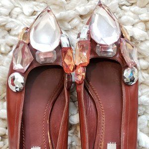 Marc Jacobs  Large Jeweled Crystal Ballet Flats